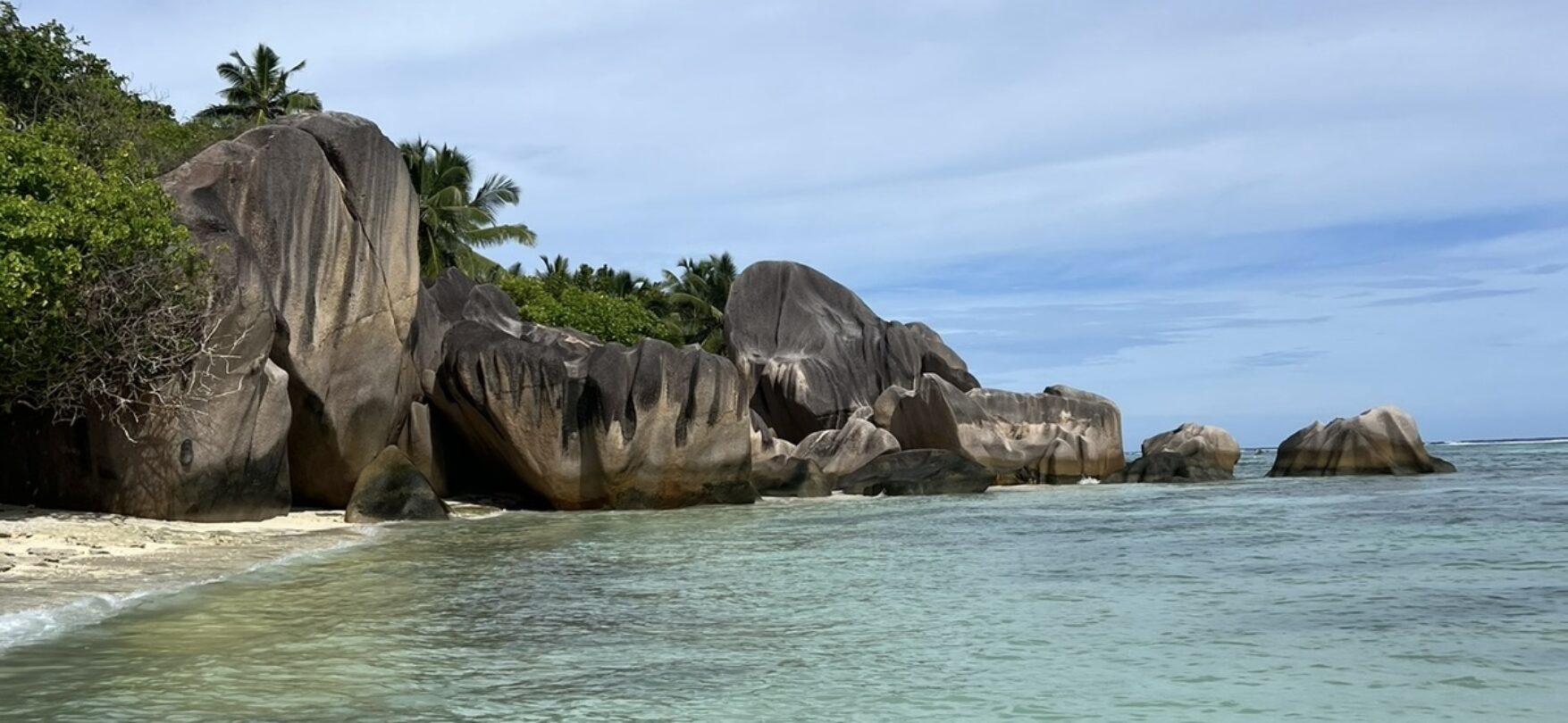 Granitfelsen am Anse Source d’Argent auf La Digue