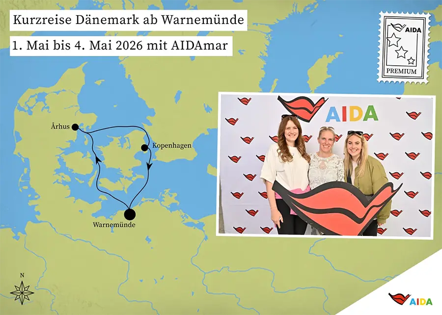 Route der Reisebericht Dänemark Kreuzfahrt mit AIDAmar